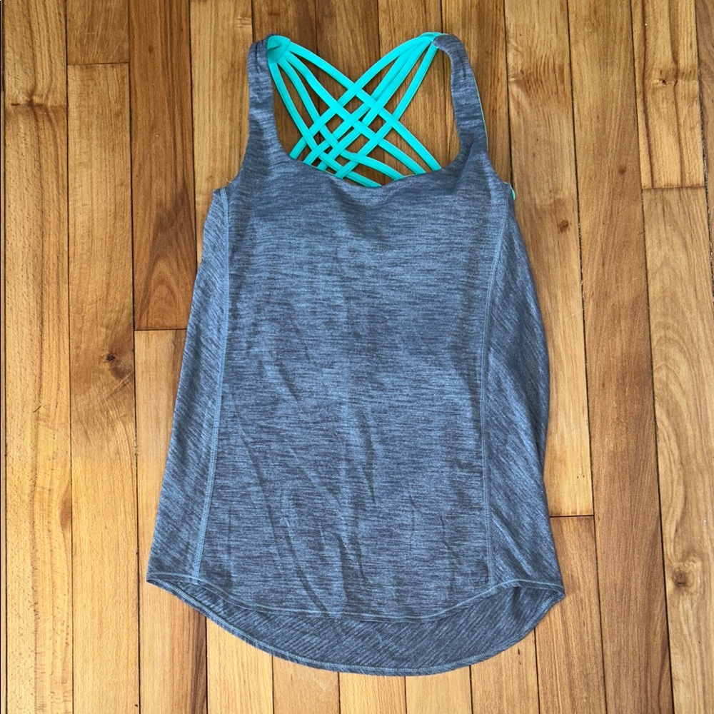 Lululemon Wild Tank- Heathered Slate/Bali Breeze